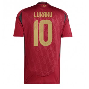 Billiga Belgien Romelu Lukaku #10 Hemmatröja EM 2024 Kortärmad